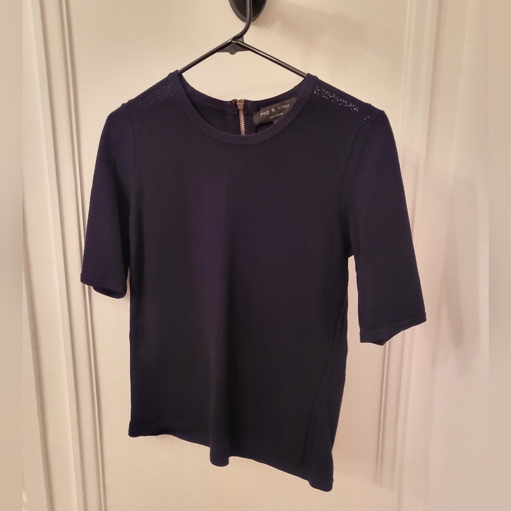 rag & bone Knit Top with Back Zipper Size SM